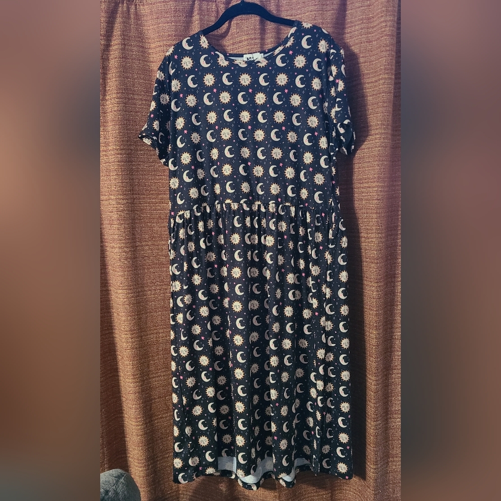 NWT Em & Sprout Celestial Midi Dress, 4x